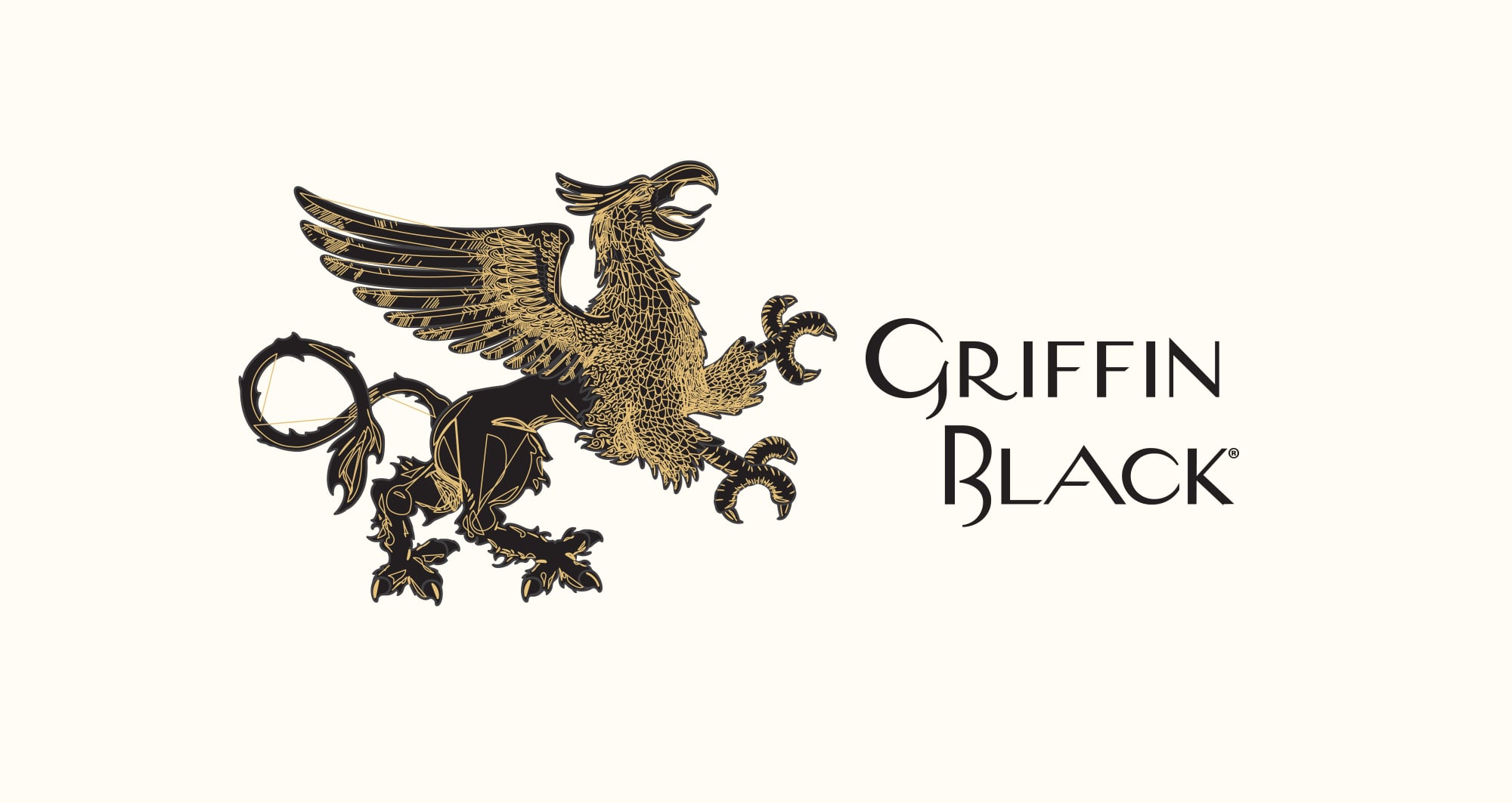 A gold and black griffin logo with the text "Griffin Black" on the right side.
