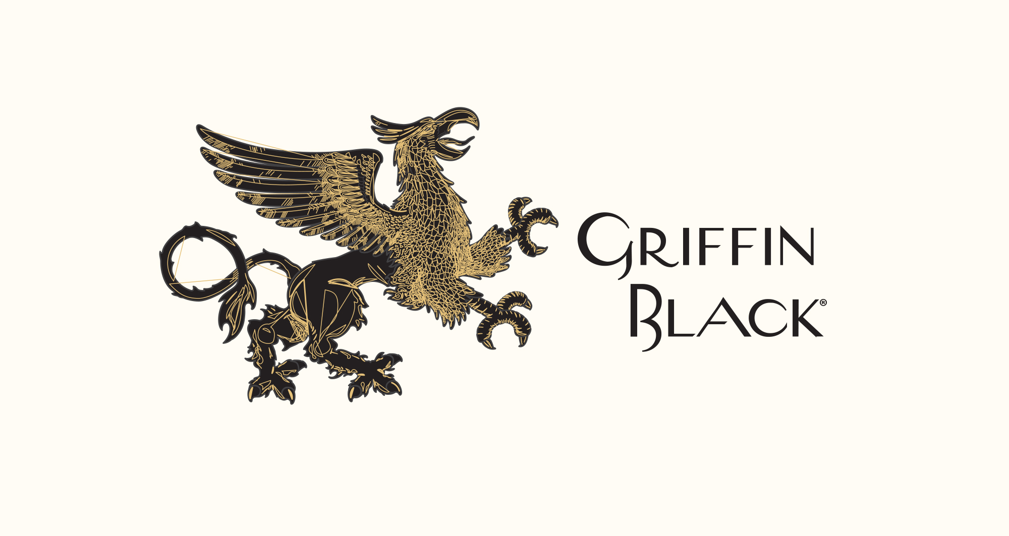 A gold and black griffin logo with the text "Griffin Black" on the right side.